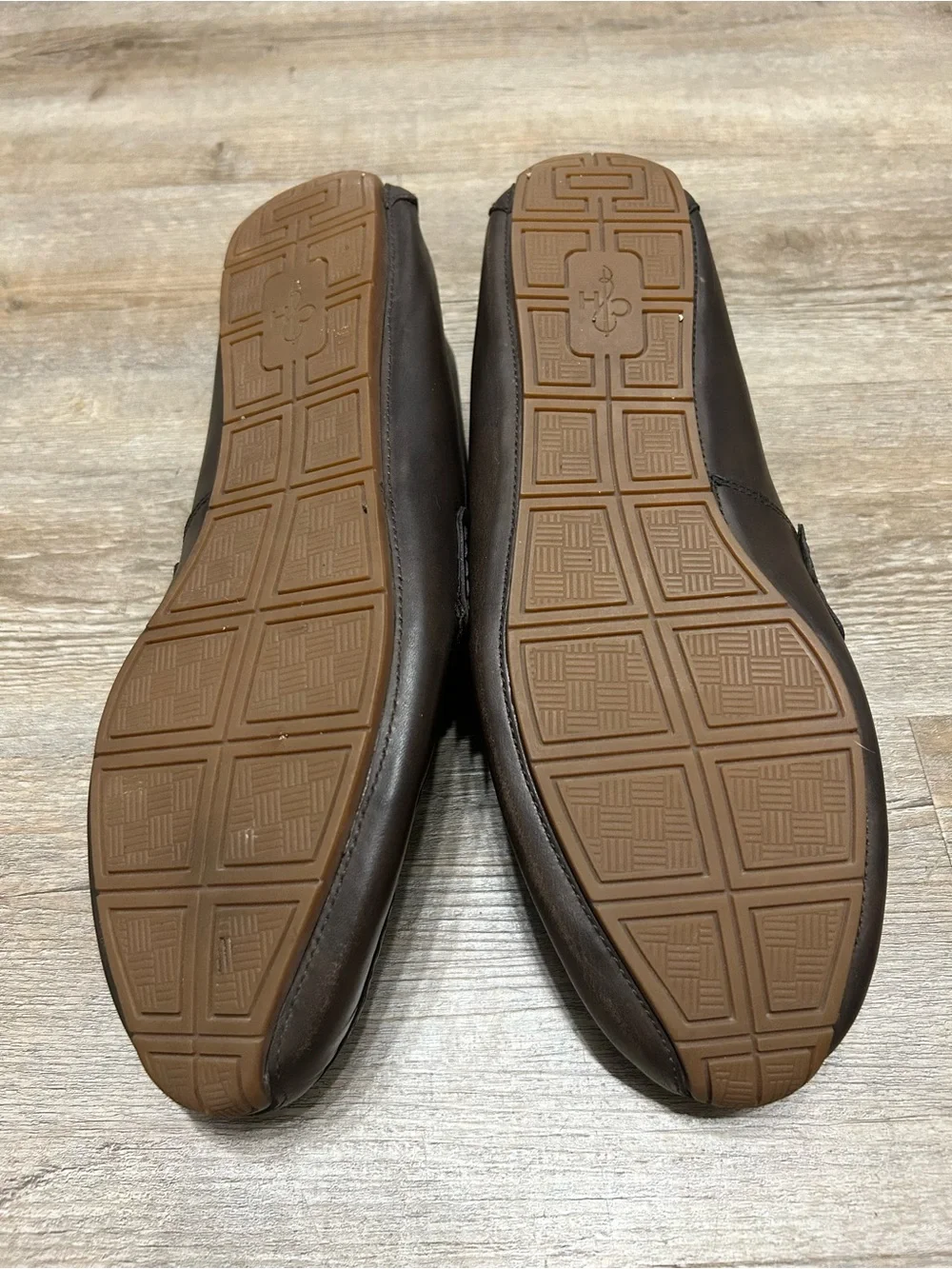 Cole Han Somerset Men's Size 11.5 M Brown Leather Driving Loafers Gold Horse Bit
